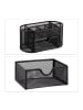 relaxdays Schreibtischorganizer in Schwarz - (B)22 x (H)10,5 x (T)11 cm