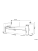 Beliani 3-Sitzer Sofa HELSINKI in Beige/Silber - (W) 186 x (H) 72 x (L) 76 cm