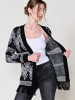 KOROSHI Offene Damen-Cardigan aus Jacquard-Strick in SCHWARZ