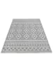 KADIMA DESIGN Teppich Kurzflor Rauten Wohnzimmer in Grau