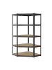 SONGMICS Standregal Cozory in Schwarz-Naturbeige - (B)70 x (H)180 x (T)70 cm