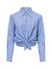 Marie Lund Bluse in blau weiß