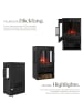 tectake Standkamin, App und Fernbedienung, 900/1800 W, 3D-Flammeneffekt