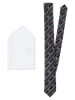 Finshley & Harding London Fliege und Einstecktuch in tanne marine - 0001