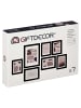 GIFTDECOR Bilderrahmen MURAL für 7 Fotos in Schwarz, (B) 35 x (H) 6 x (L) 25 cm