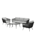 GMD Living Gartenmöbel Sitzgruppe Set CANBERRA in Farbe Grau