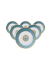 Villeroy & Boch 6er Set Espressountertassen Samarkand Aquamarin in Bunt ø 12,6 cm in bunt