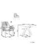 Beliani 5-tlg Gartentisch Set OLBIA in Grau/Beige/Braun