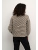 Kaffe Strickpullover KAverana Baggy fit in Feather Gray mel./ Brown mel.