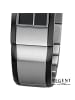 Regent Armbanduhr Regent Metallarmband schwarz, silber mittel (ca.18x38mm)