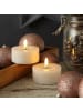 Adilina 2x LED Maxi Teelichter Lina Rustik Optik Echtwachs D: 7cm in weiß