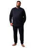 Men Plus Langer Schlafanzug in navy blau
