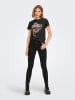 ONLY 2er-SET Print T-Shirt Kurzarm Top mit Design Druck in Schwarz-5