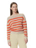 Marc O'Polo Gestreifter Pullover loose in multi/ fruity orange