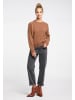 IZIA Damen Legerer Strickpullover in Braun
