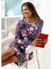 Comtessa Sleepshirt in marine-rot-bedruckt