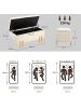 HOMCOM Sitzbank mit Stauraum-100L x 40B x 42H cm-Beige