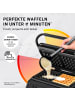 N8WERK Waffeleisen Belgische Waffeln 1600W schwarz  Schwarz
