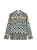 Marc O'Polo Print-Leinenbluse regular in multi/ white cotton