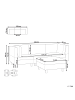 Beliani 4-tlg 3-Sitzer Sofa UNSTAD in Beige/Schwarz