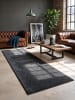 KADIMA DESIGN ZINAL Hochflorteppich Anthrazit 80x150 Uni Polyester Wohnzimmer in Anthrazit