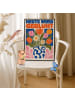 Mr. & Mrs. Panda Poster Blumen farbenfroh Design mit Spruch in Weiß