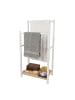 relaxdays Handtuchständer in Natur/ Weiß - (B)42 x (H)80 x (T)24 cm