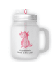 Mr. & Mrs. Panda Mason Jar Axolotl Niedlich mit Spruch in Transparent