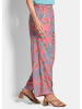 GOLDNER Kurzgröße:  Leichte Sommerhose mit Paisley-Print in koralle / gemustert