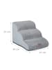 relaxdays Hundetreppe in Grau - (B)41 x (H)33 x (T)54 cm