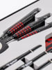 BULLS Steeldarts Magma Dartpfeile 90% Tungsten Darts-Set Profi in red black