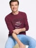 WITT WEIDEN Langarm-Shirt in bordeaux-bedruckt