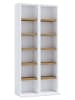 VCM  Holz CD DVD Stand Regal Schrank Ständer Milano in Weiß / Honig-Eiche