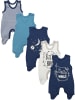 TupTam Baby Strampler mit Aufdruck Spruch 5er Pack in blau/weiß