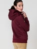 KOROSHI Offener Damen-Hoodie mit Aufdruck in braun