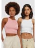 Urban Classics Tank-Tops in lemonadepink+white