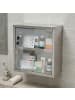 relaxdays Medizinschrank in Silber - (B)30 x (H)30 x (T)12 cm