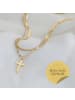 XCOAST Elegante Halskette für Damen - Double Layer - Kreuz in Gold