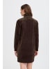 Oxmo Sweatkleid OXEBBA HALFZIP DRESS in braun