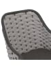 MCW 2er-Set Gartenstuhl O16, Hellgrau Kissen dunkelgrau
