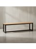 KADIMA DESIGN Esszimmerbank 120x40x45 cm Massivholz Metall Loft-Style,