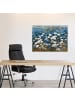 WALLARENA Leinwandbild Blumen in Blau
