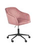 Beliani Bürostuhl VENICE in Rosa/Schwarz - (W) 64 x (H) 89 x (L) 64 cm