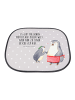 Mr. & Mrs. Panda Sonnenschutz Pinguin mit Kind mit Spruch in Grau Pastell