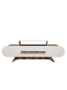CALICOSY TV-Möbel ROSE in Helles Holz - (W) 145  x (H) 49,8  x (L) 36,8  cm