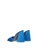 The Attico Hellblau Satin Plateau Sandalen