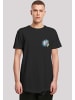 F4NT4STIC Long Cut T-Shirt Looney Tunes Bugs Bunny Carrot Breast Print in schwarz