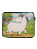 Mr. & Mrs. Panda Laptop Tasche Einhorn Stolzieren Design ohne Sp... in Weiß
