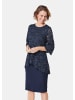 GOLDNER Kleid Kleid mit feinem Spitzenüberwurf in mitternachtsblau