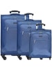 D&N Travel Line 6400 2-4-Rollen Kofferset 3tlg. in blau